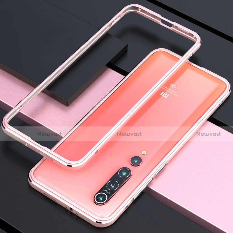 Luxury Aluminum Metal Frame Cover Case for Xiaomi Mi 10 Rose Gold