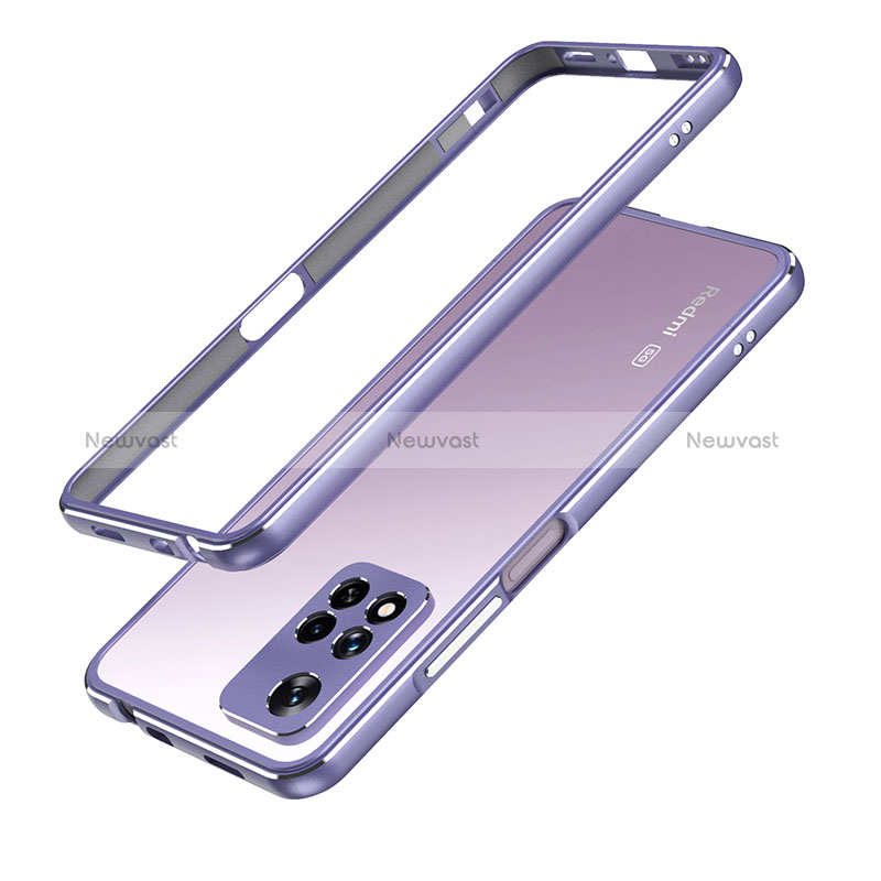 Luxury Aluminum Metal Frame Cover Case for Xiaomi Mi 11i 5G (2022) Clove Purple