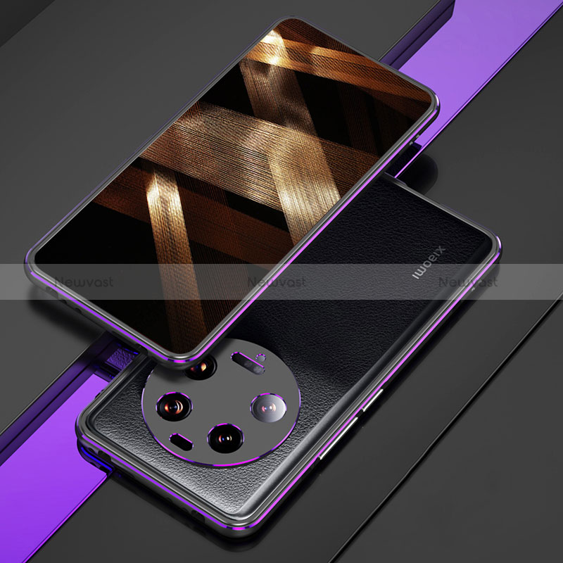 Luxury Aluminum Metal Frame Cover Case for Xiaomi Mi 13 Ultra 5G Purple