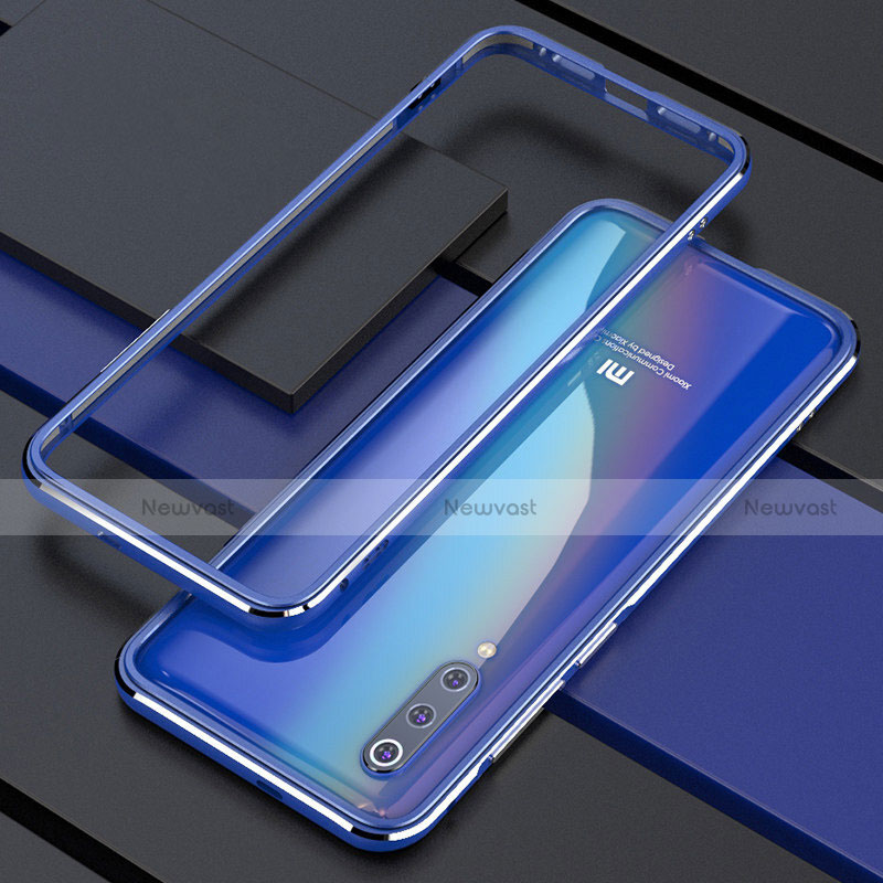 Luxury Aluminum Metal Frame Cover Case for Xiaomi Mi 9 Lite Blue