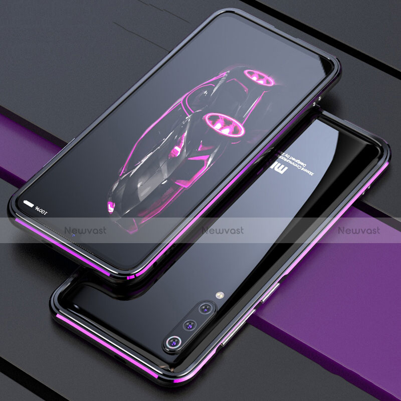 Luxury Aluminum Metal Frame Cover Case for Xiaomi Mi 9 Lite Purple