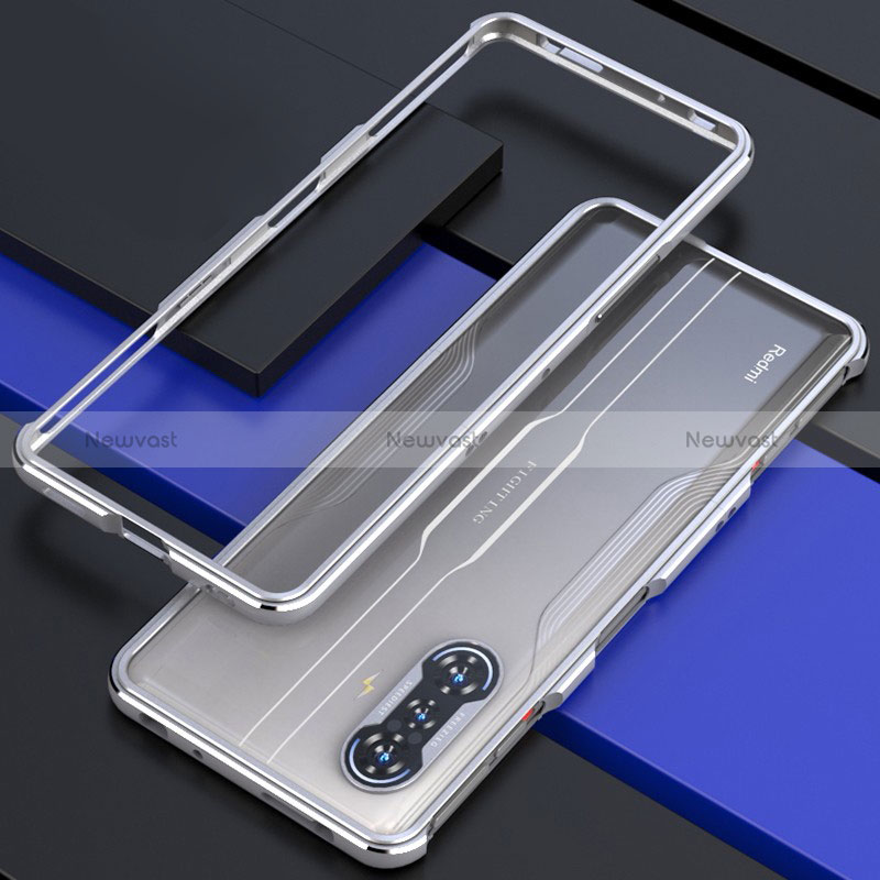 Luxury Aluminum Metal Frame Cover Case for Xiaomi Poco F3 GT 5G Silver