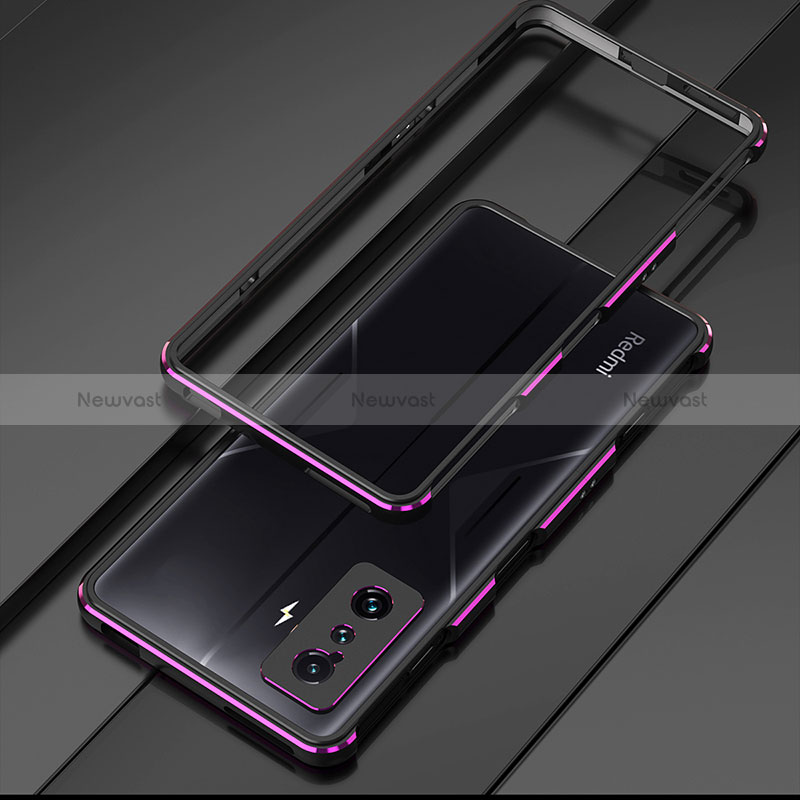 Luxury Aluminum Metal Frame Cover Case for Xiaomi Poco F4 GT 5G Purple