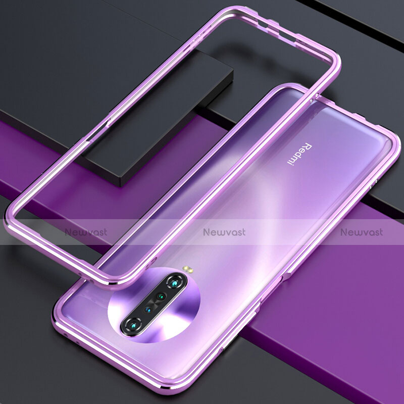 Luxury Aluminum Metal Frame Cover Case for Xiaomi Poco X2 Pink