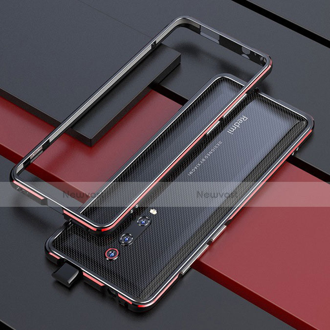 Luxury Aluminum Metal Frame Cover Case for Xiaomi Redmi K20 Pro Red and Black