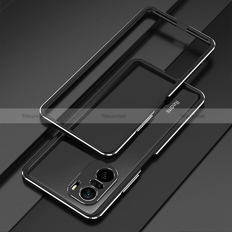 Luxury Aluminum Metal Frame Cover Case for Xiaomi Redmi K40 Pro+ Plus 5G Black