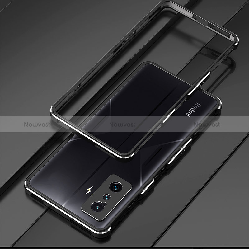 Luxury Aluminum Metal Frame Cover Case for Xiaomi Redmi K50 Gaming 5G Black