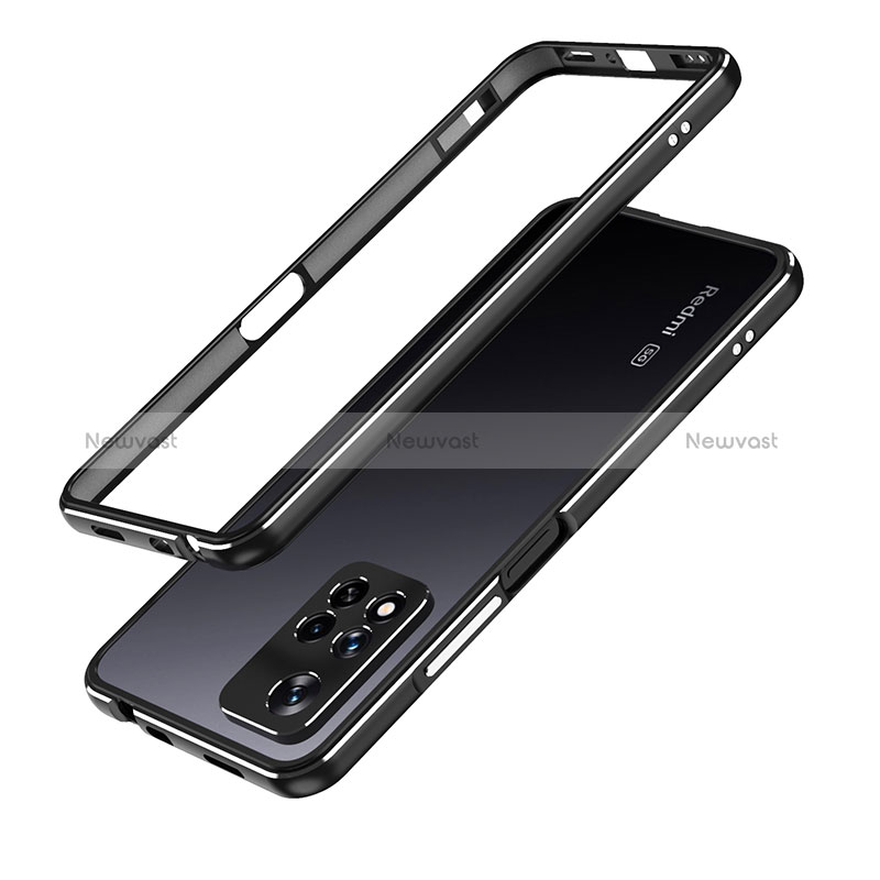 Luxury Aluminum Metal Frame Cover Case for Xiaomi Redmi Note 11 Pro+ Plus 5G Black