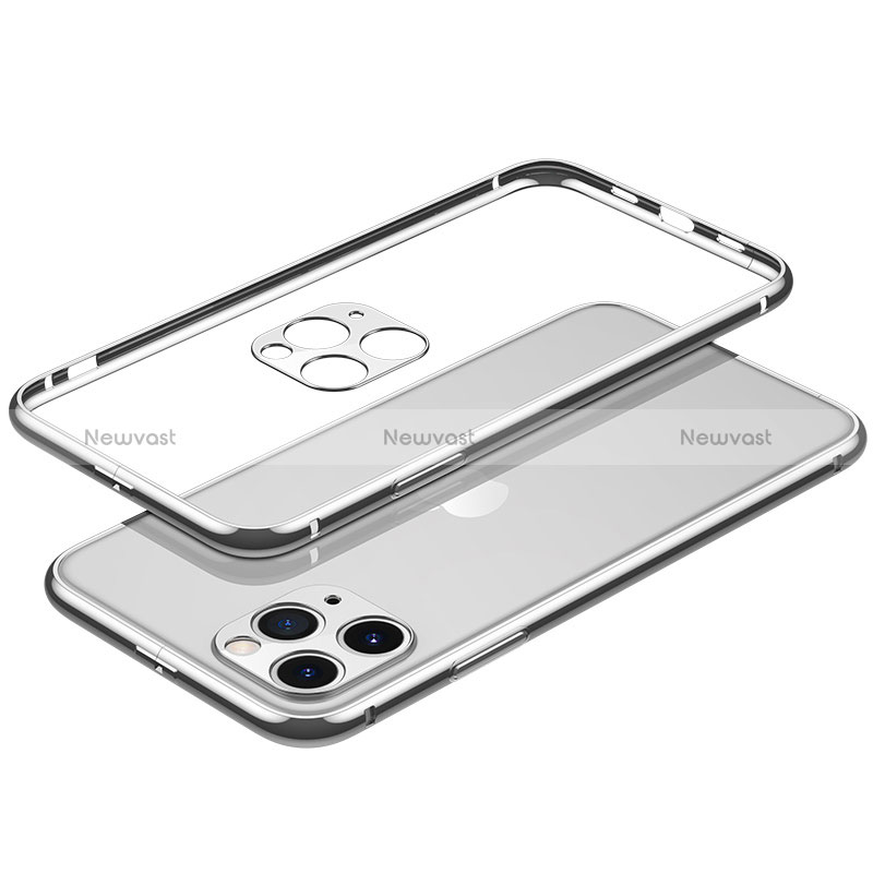 Luxury Aluminum Metal Frame Cover Case JL2 for Apple iPhone 13 Pro Silver