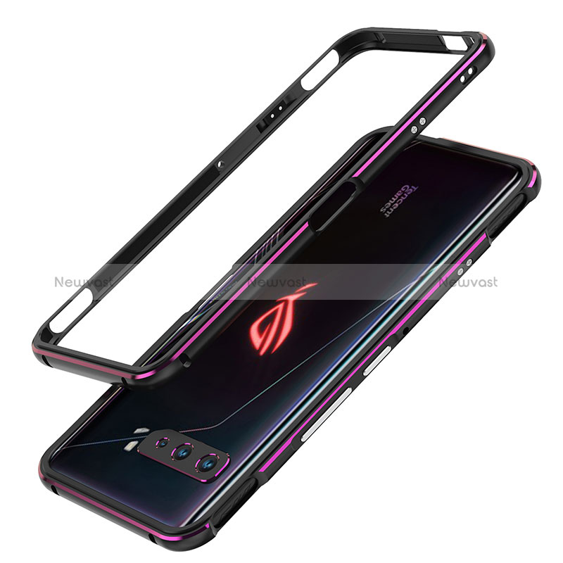 Luxury Aluminum Metal Frame Cover Case JZ1 for Asus ROG Phone 3 Purple