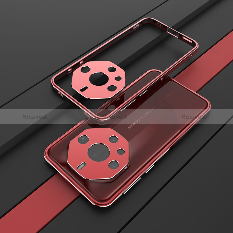 Luxury Aluminum Metal Frame Cover Case JZ1 for Huawei Mate 60 RS Ultimate Red