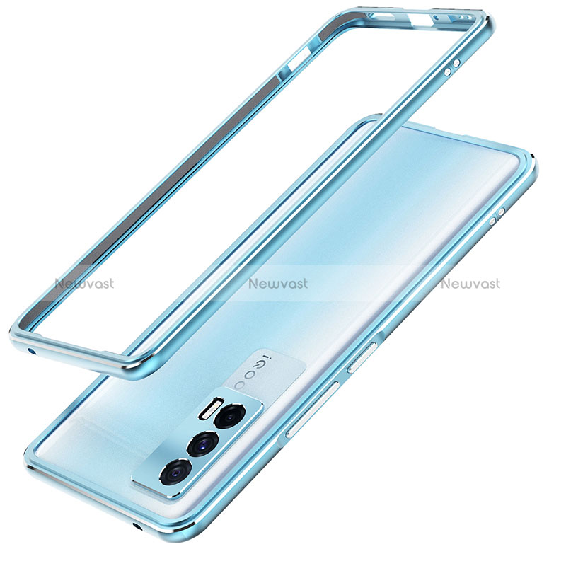 Luxury Aluminum Metal Frame Cover Case JZ1 for Vivo iQOO 7 India 5G