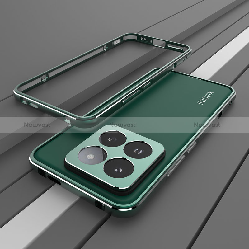 Luxury Aluminum Metal Frame Cover Case JZ2 for Xiaomi Mi 14 Pro 5G Green