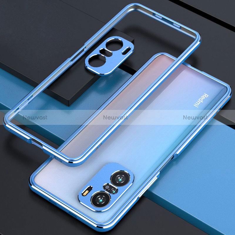 Luxury Aluminum Metal Frame Cover Case S01 for Xiaomi Mi 11i 5G Blue