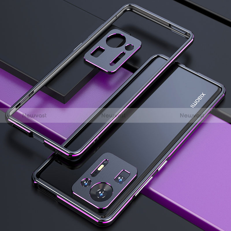 Luxury Aluminum Metal Frame Cover Case S01 for Xiaomi Mi Mix 4 5G Purple