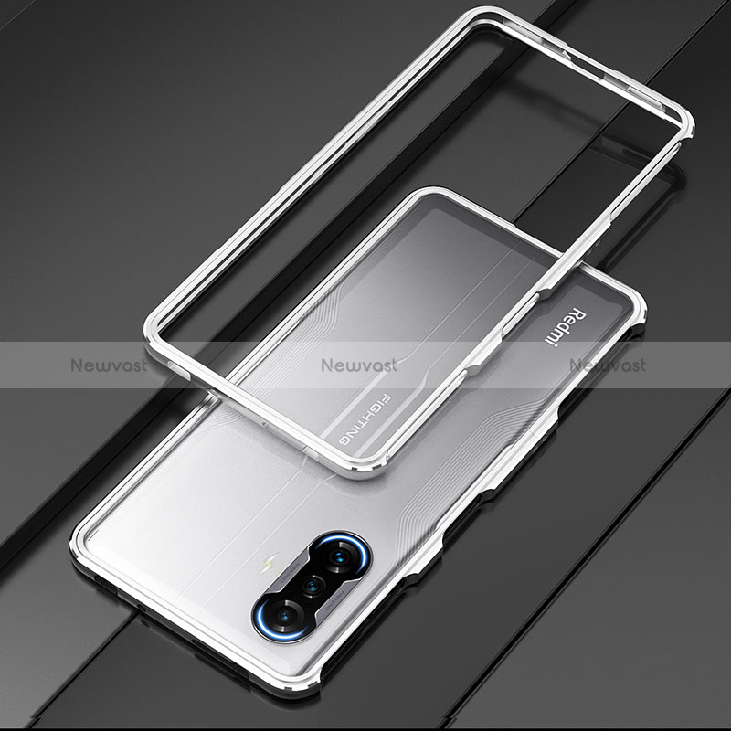 Luxury Aluminum Metal Frame Cover Case S01 for Xiaomi Poco F3 GT 5G Silver