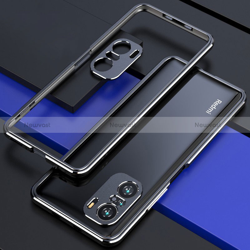 Luxury Aluminum Metal Frame Cover Case S01 for Xiaomi Redmi K40 Pro 5G Black