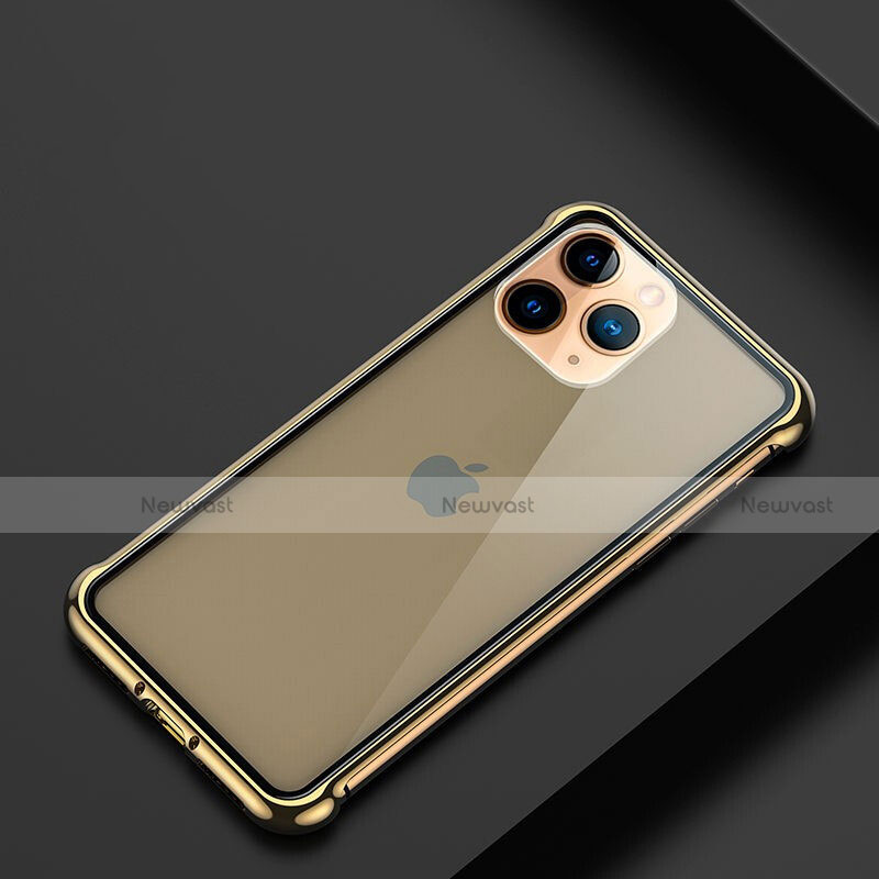 Luxury Aluminum Metal Frame Cover Case T01 for Apple iPhone 11 Pro Gold