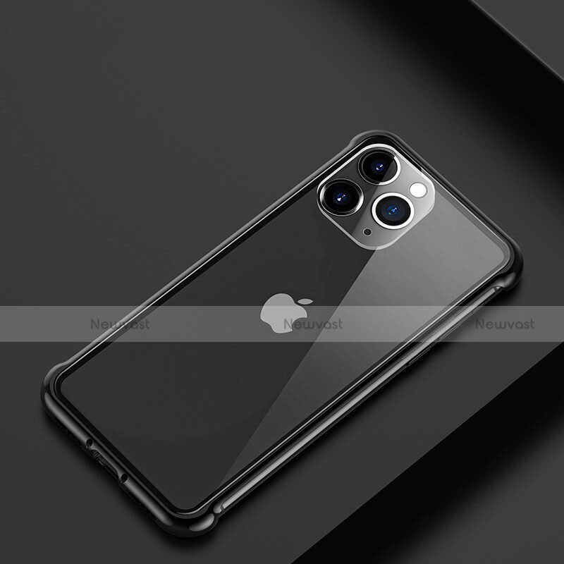 Luxury Aluminum Metal Frame Cover Case T01 for Apple iPhone 11 Pro Max Black