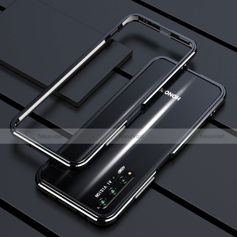 Luxury Aluminum Metal Frame Cover Case T01 for Huawei Honor 20S Black