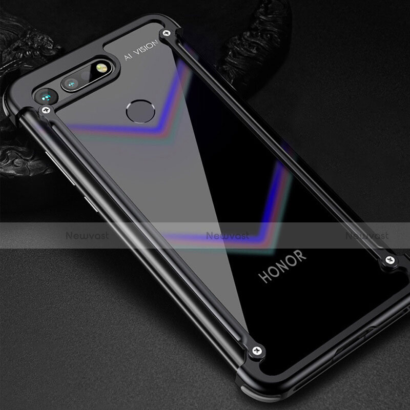 Luxury Aluminum Metal Frame Cover Case T01 for Huawei Honor V20 Black