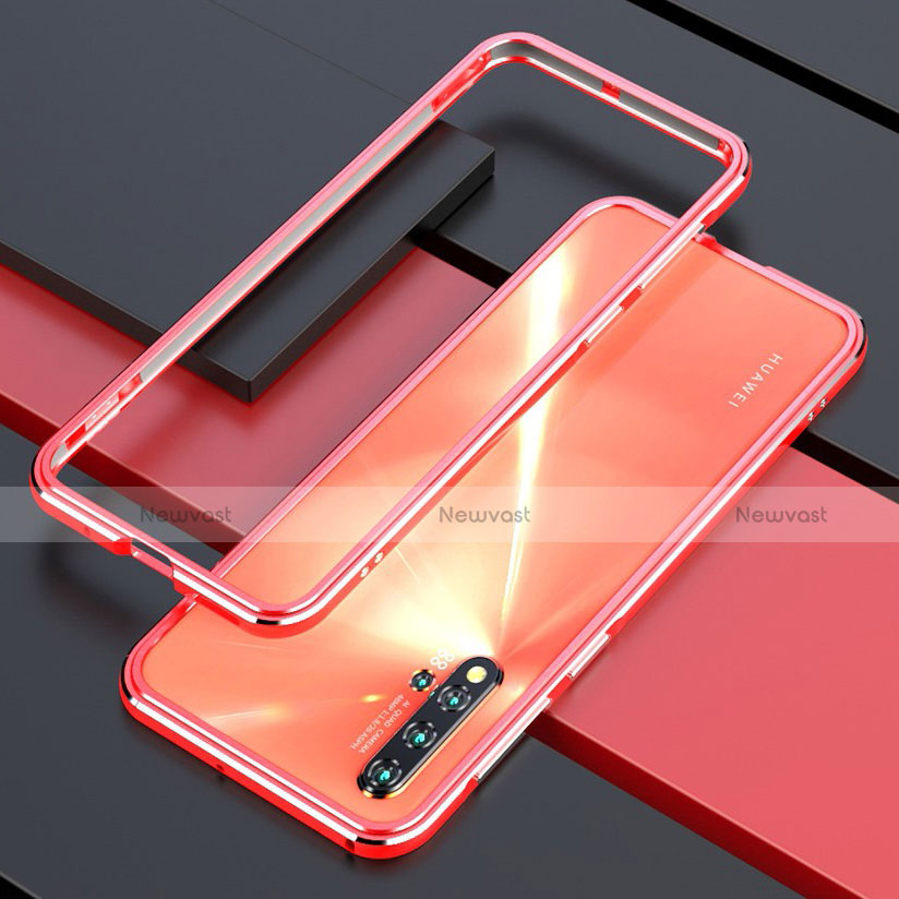 Luxury Aluminum Metal Frame Cover Case T01 for Huawei Nova 5 Orange