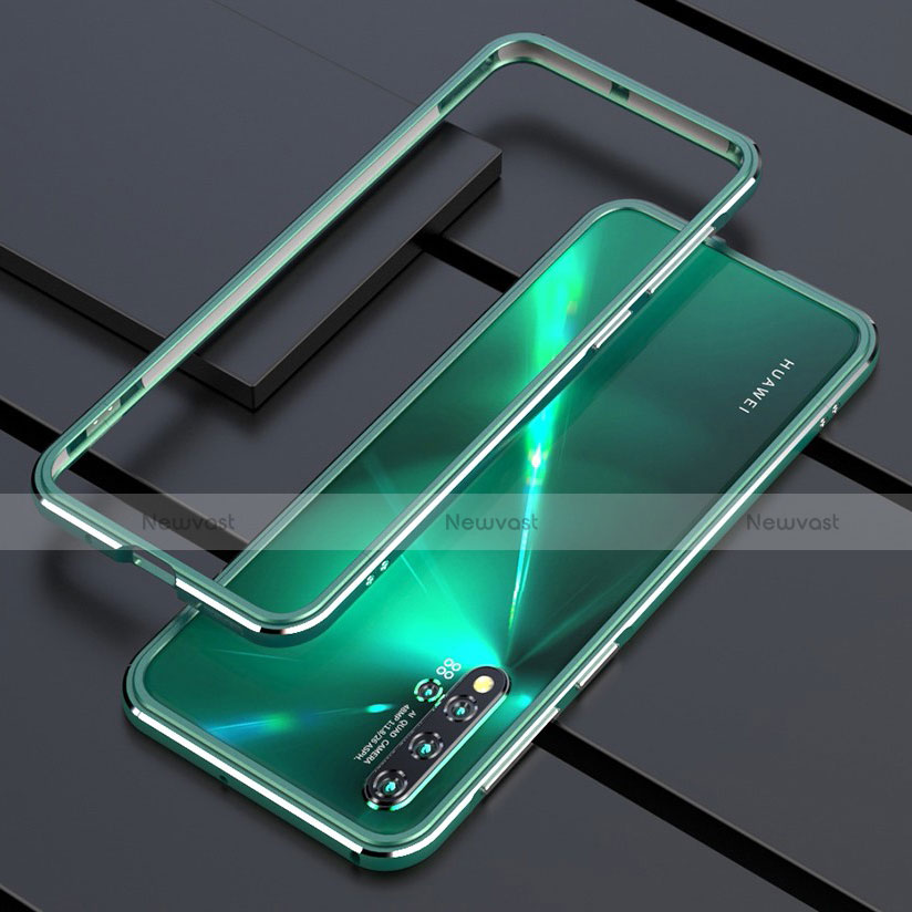 Luxury Aluminum Metal Frame Cover Case T01 for Huawei Nova 5 Pro Green