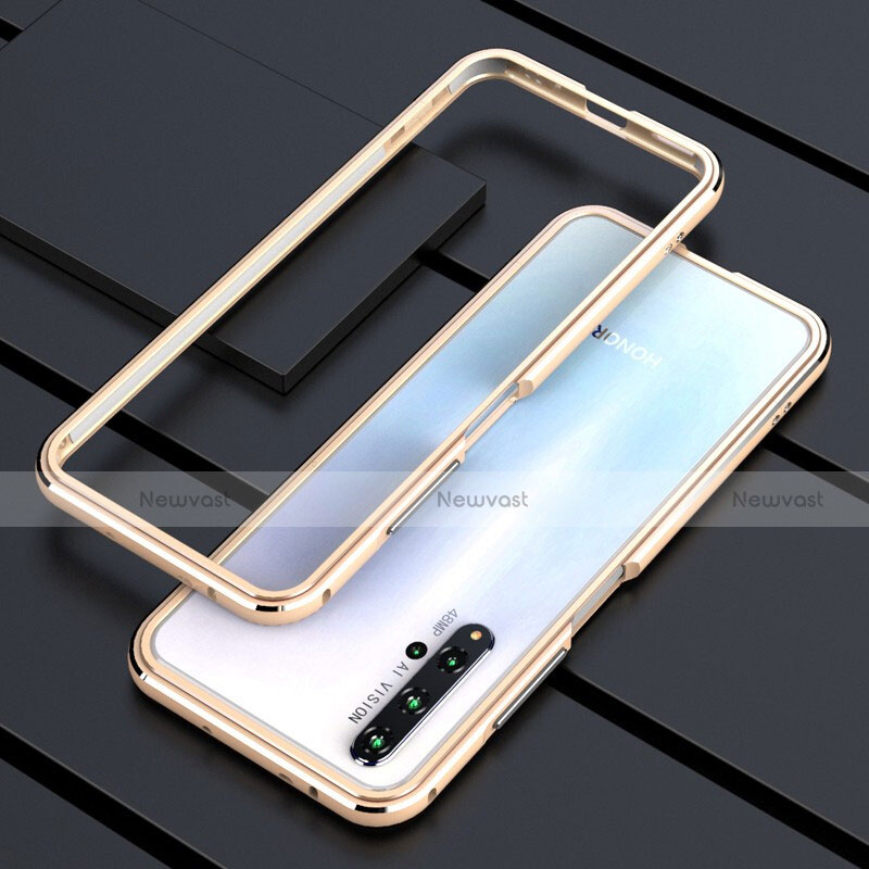 Luxury Aluminum Metal Frame Cover Case T01 for Huawei Nova 5T Gold