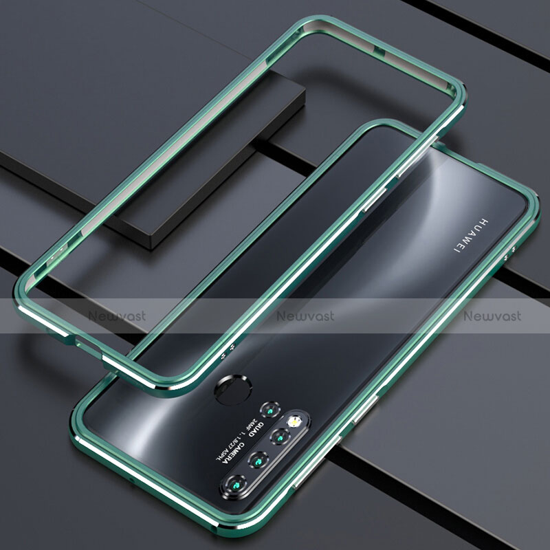 Luxury Aluminum Metal Frame Cover Case T01 for Huawei P20 Lite (2019) Green