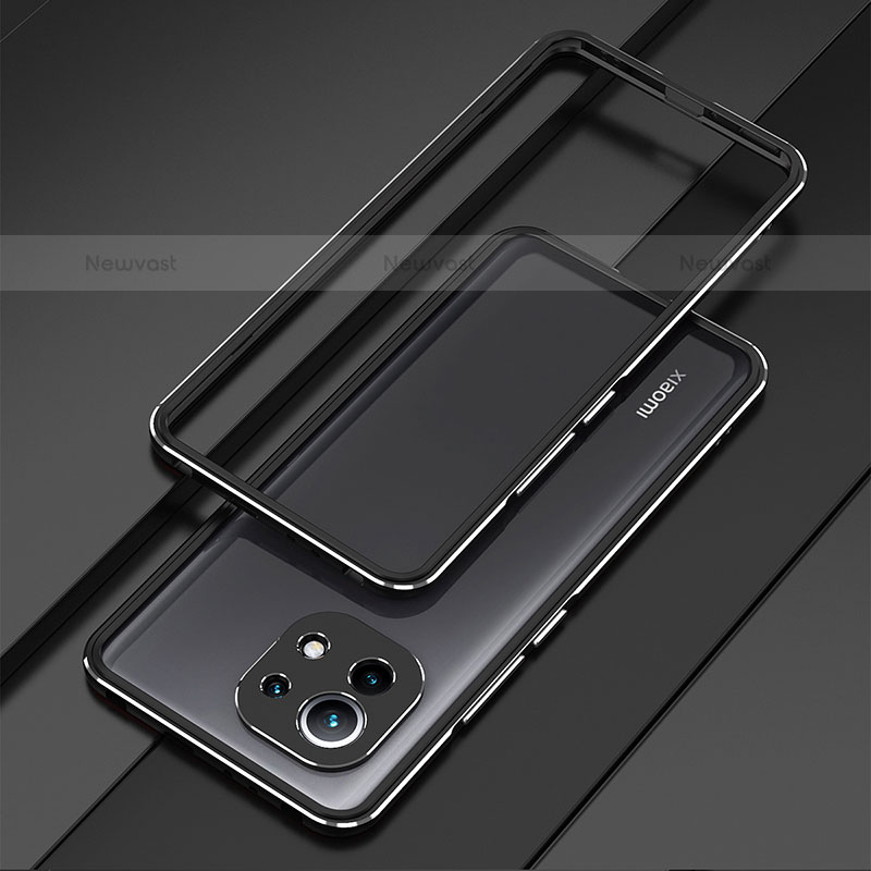 Luxury Aluminum Metal Frame Cover Case T01 for Xiaomi Mi 11 Lite 4G Black