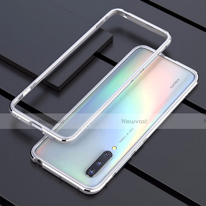 Luxury Aluminum Metal Frame Cover Case T01 for Xiaomi Mi A3 Silver