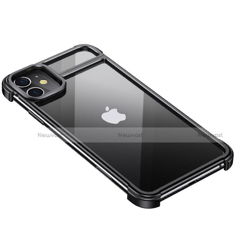 Luxury Aluminum Metal Frame Cover Case T02 for Apple iPhone 11 Black