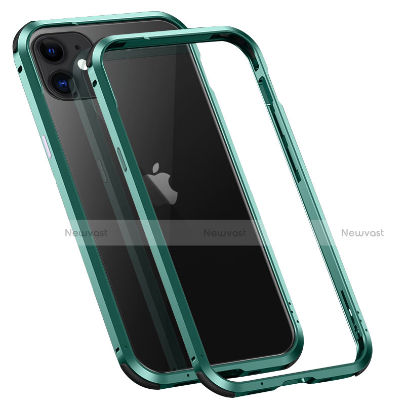 Luxury Aluminum Metal Frame Cover Case T02 for Apple iPhone 12 Green