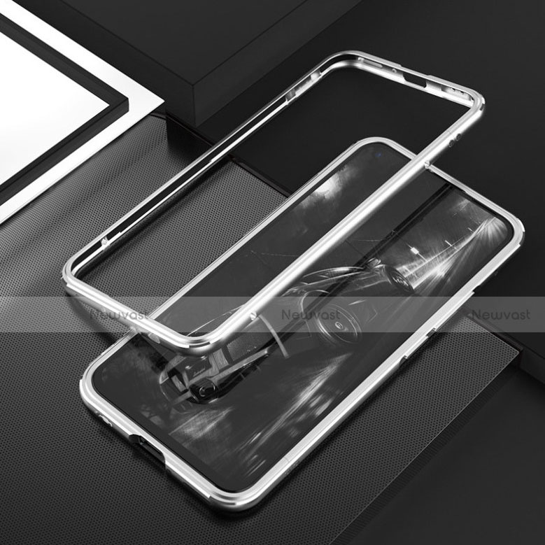 Luxury Aluminum Metal Frame Cover Case T02 for Huawei Nova 7 SE 5G Silver