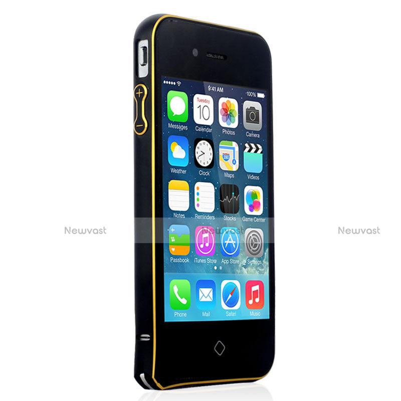 Luxury Aluminum Metal Frame Cover for Apple iPhone 4 Black