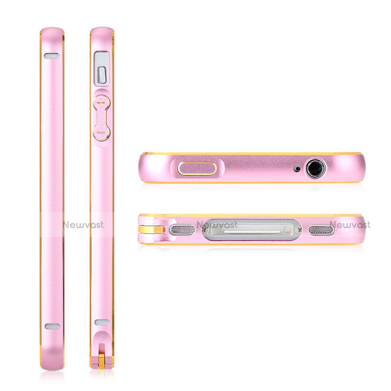 Luxury Aluminum Metal Frame Cover for Apple iPhone 4S Pink