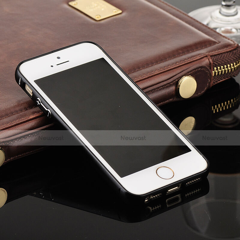 Luxury Aluminum Metal Frame Cover for Apple iPhone 5 Black