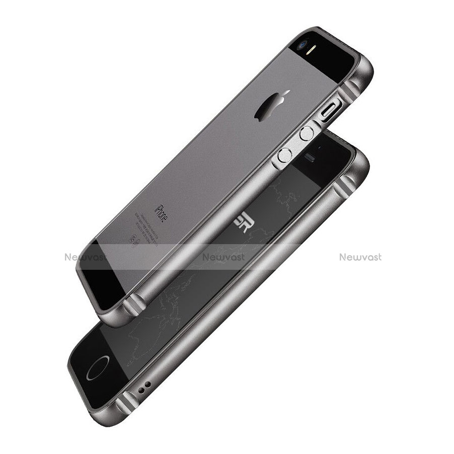 Luxury Aluminum Metal Frame Cover for Apple iPhone 5 Gray