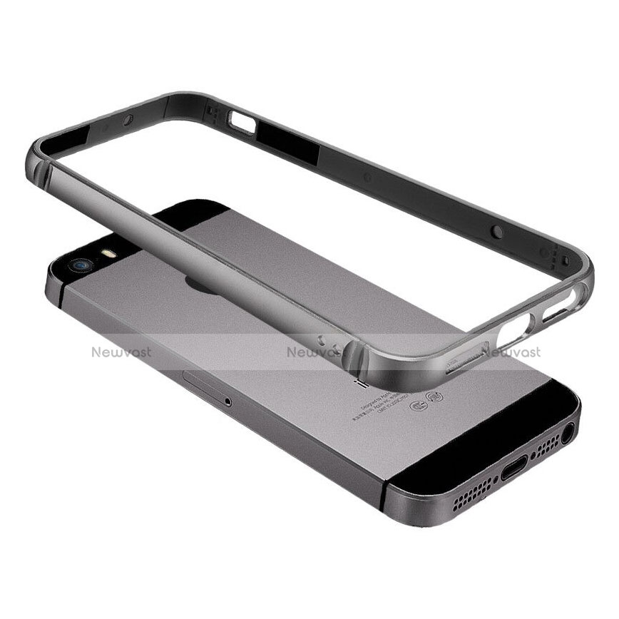 Luxury Aluminum Metal Frame Cover for Apple iPhone 5 Gray