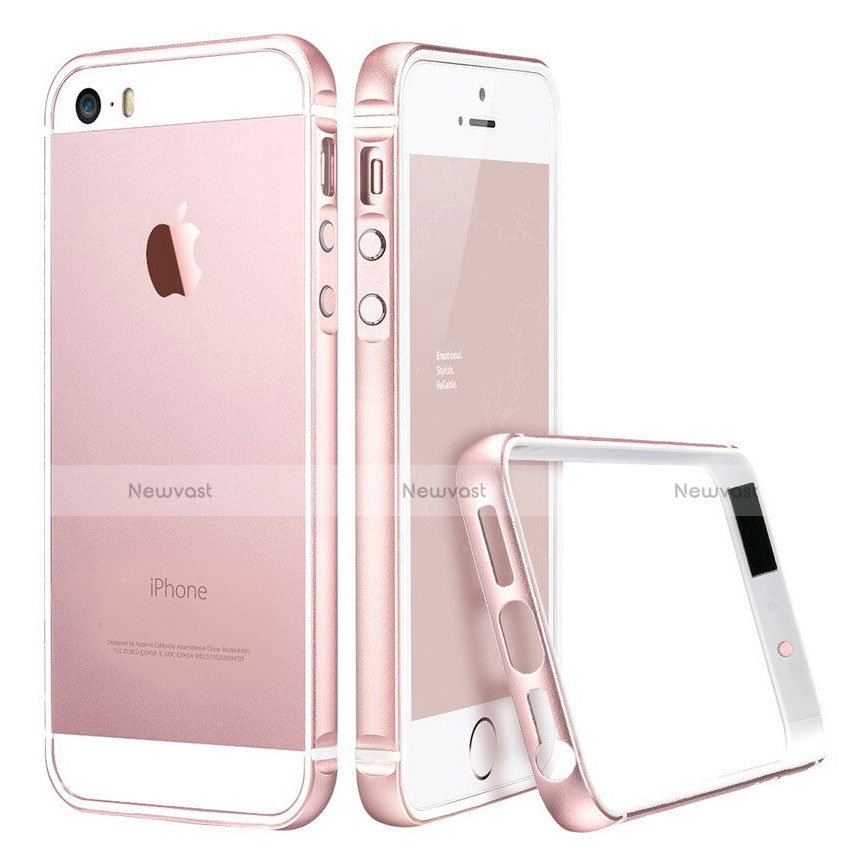 Luxury Aluminum Metal Frame Cover for Apple iPhone 5 Pink