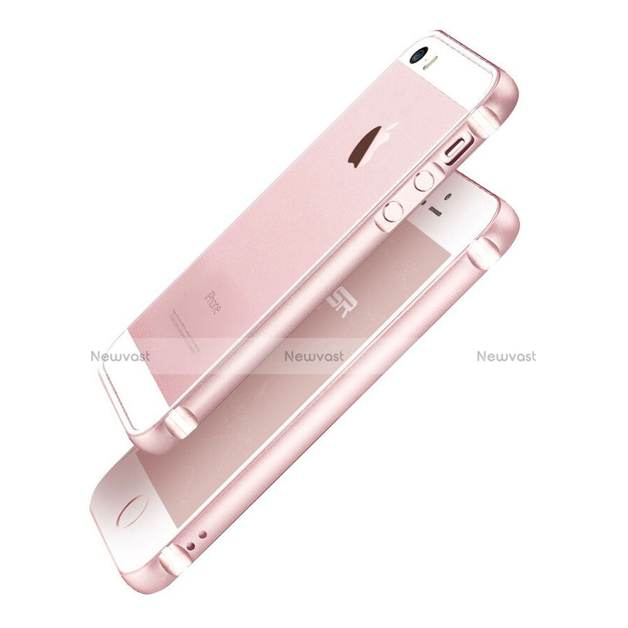 Luxury Aluminum Metal Frame Cover for Apple iPhone 5 Pink