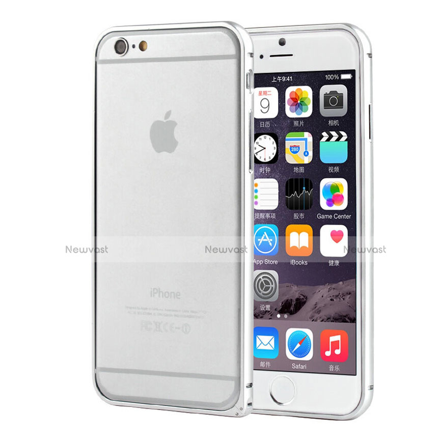 Luxury Aluminum Metal Frame Cover for Apple iPhone 6 Plus Silver