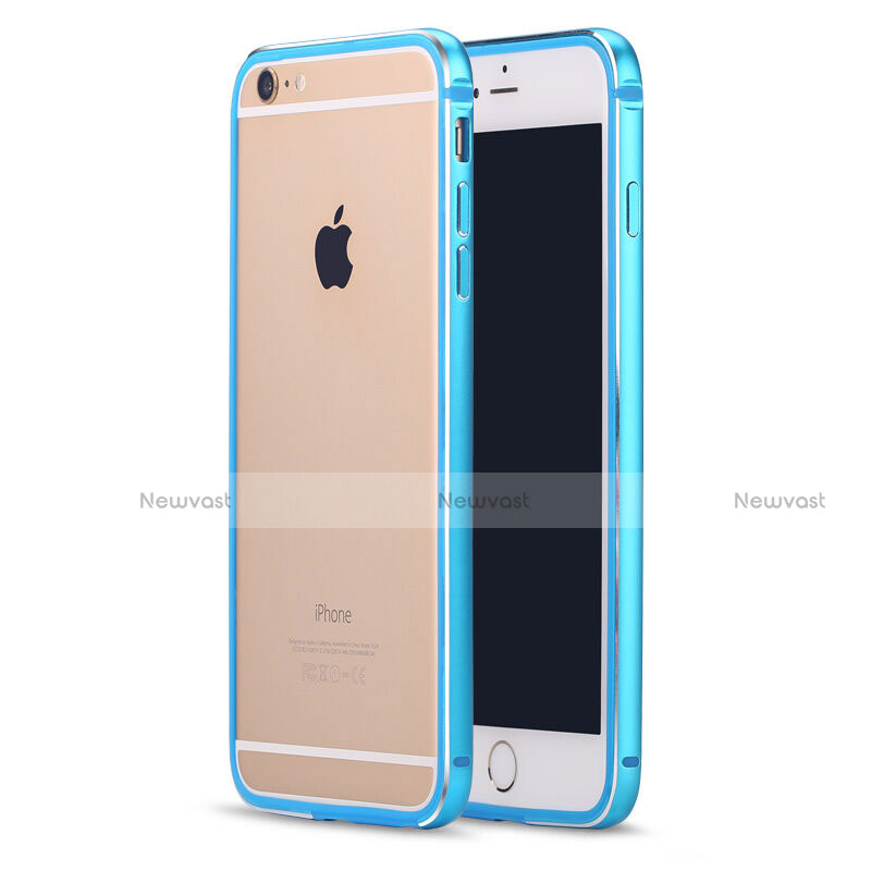 Luxury Aluminum Metal Frame Cover for Apple iPhone 6 Sky Blue