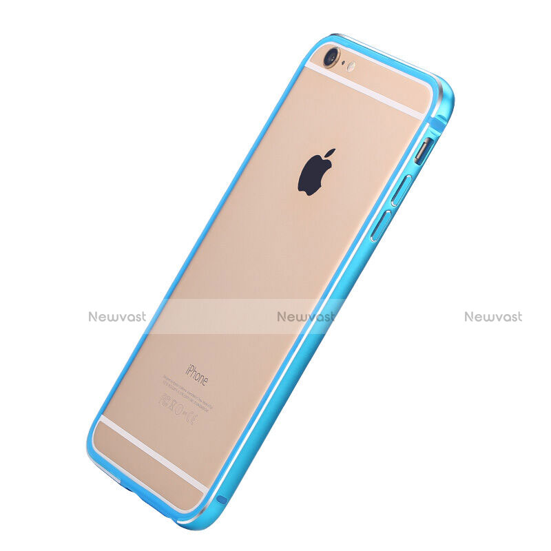 Luxury Aluminum Metal Frame Cover for Apple iPhone 6 Sky Blue