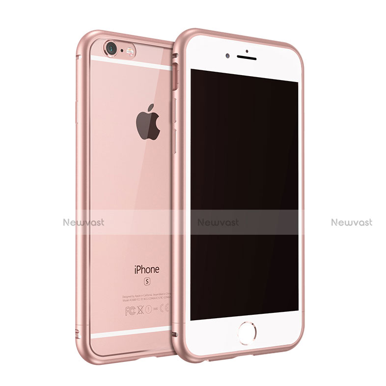 Luxury Aluminum Metal Frame Cover for Apple iPhone 6S Plus Rose Gold