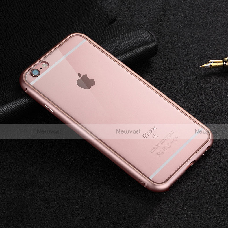 Luxury Aluminum Metal Frame Cover for Apple iPhone 6S Plus Rose Gold