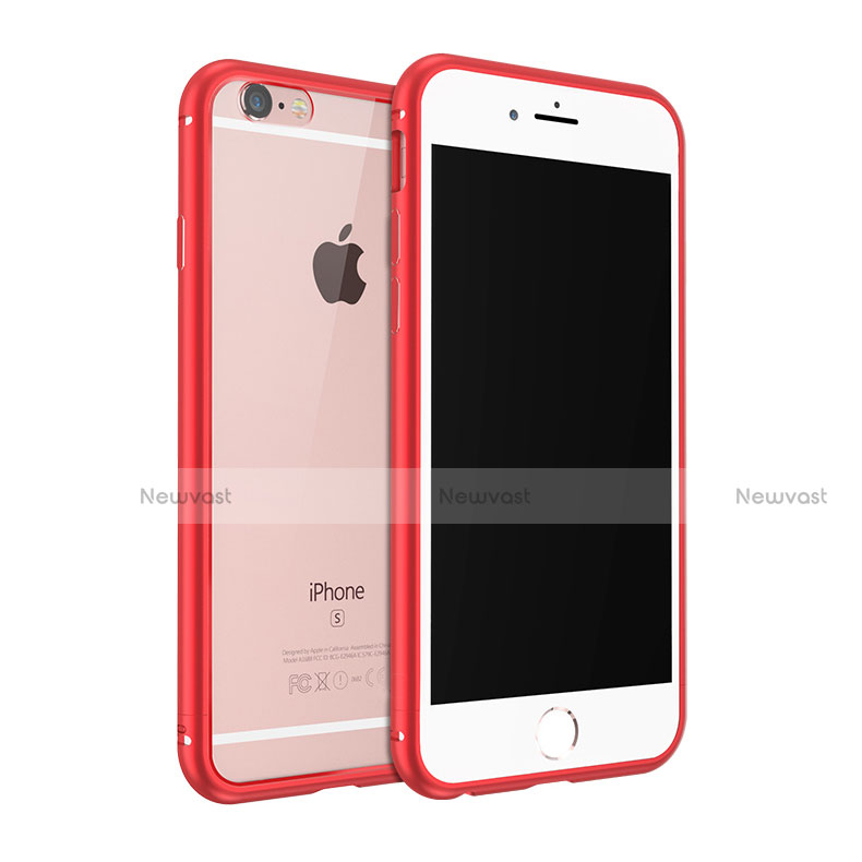 Luxury Aluminum Metal Frame Cover for Apple iPhone 6S Red