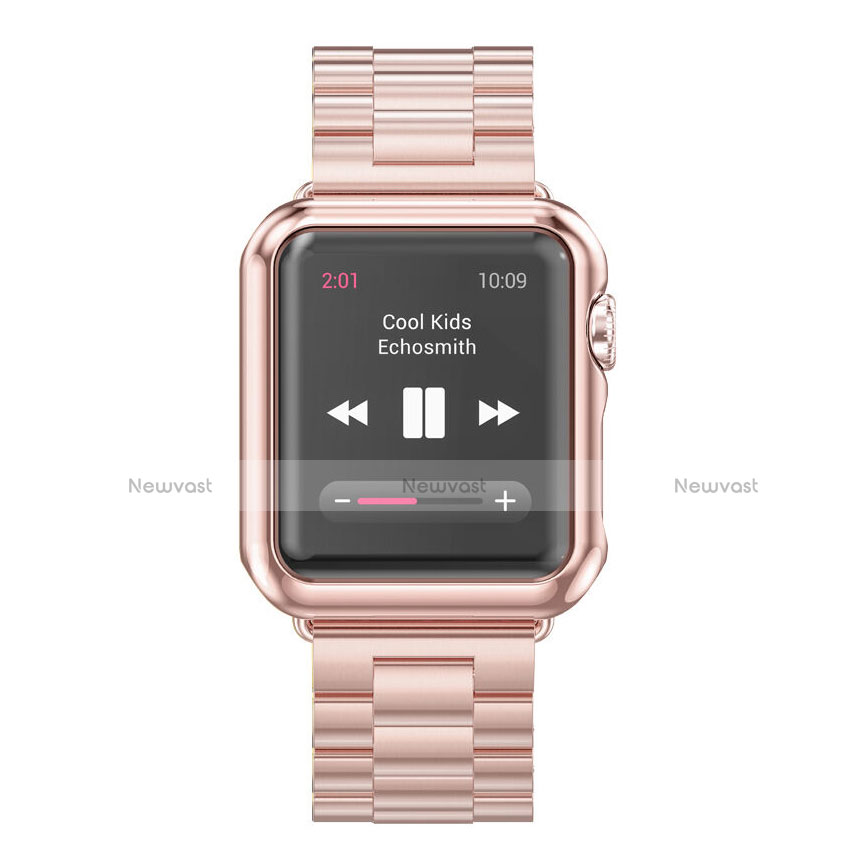 Luxury Aluminum Metal Frame Cover for Apple iWatch 2 38mm Pink