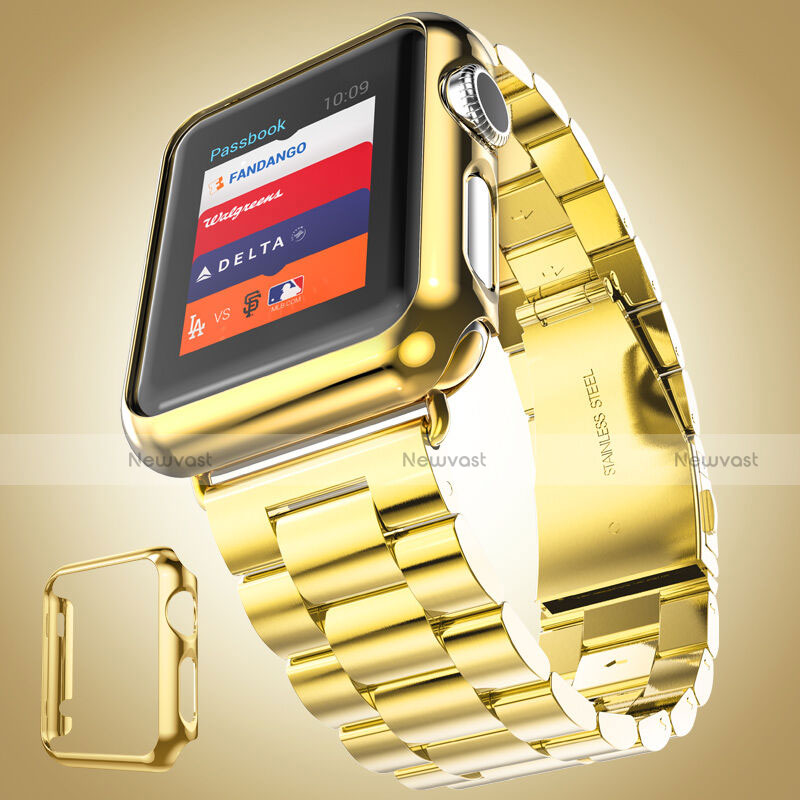 Luxury Aluminum Metal Frame Cover for Apple iWatch 3 38mm Gold