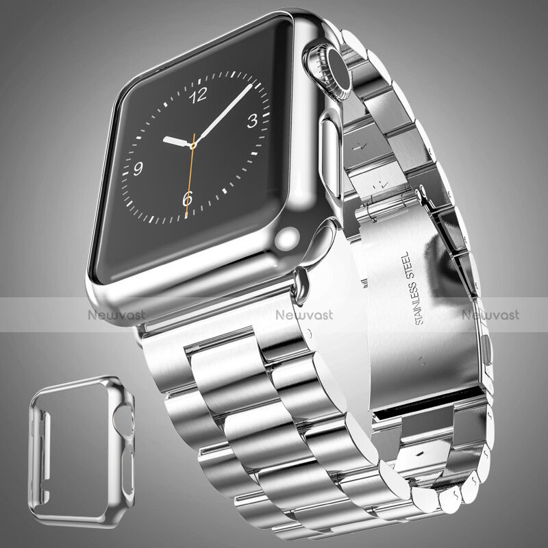 Luxury Aluminum Metal Frame Cover for Apple iWatch 38mm Silver